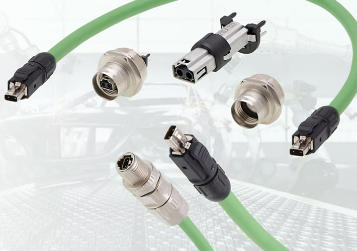 foto Conectores y ensamblajes de cable SPE T1 para entornos industriales.