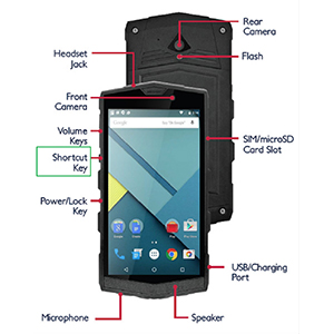 Foto PDA industrial con pantalla táctil multi-touch de 5” y Android 8.0 