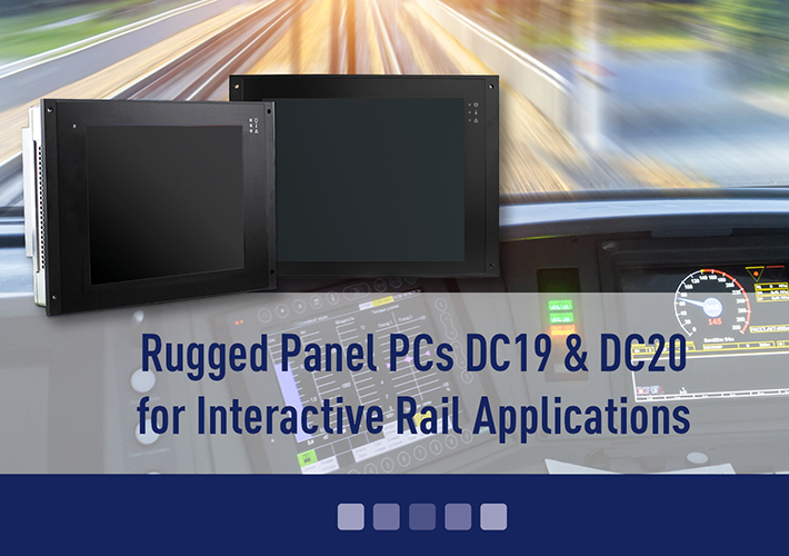 Foto Rugged Panel PCs DC19 and DC20 for Interactive Rail Applications. 