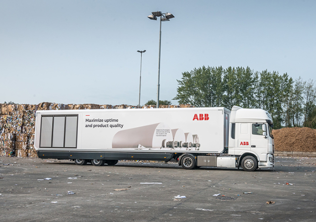 Foto El camión pulp & paper de ABB reanuda su gira en España con las últimas soluciones tecnológicas para la industria del papel.