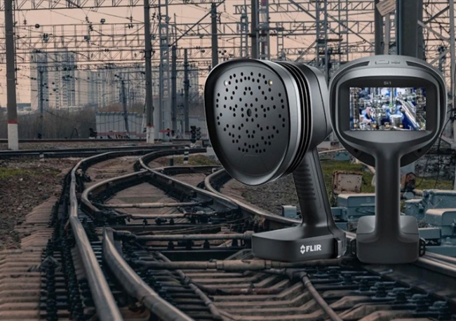 Foto Detección y priorización de fugas de aire en frenos ferroviarios con la FLIR Si1-LD.