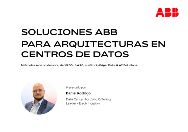Foto ABB presentará tecnologías para mejorar la eficiencia y la resiliencia en Data Centre World Madrid.