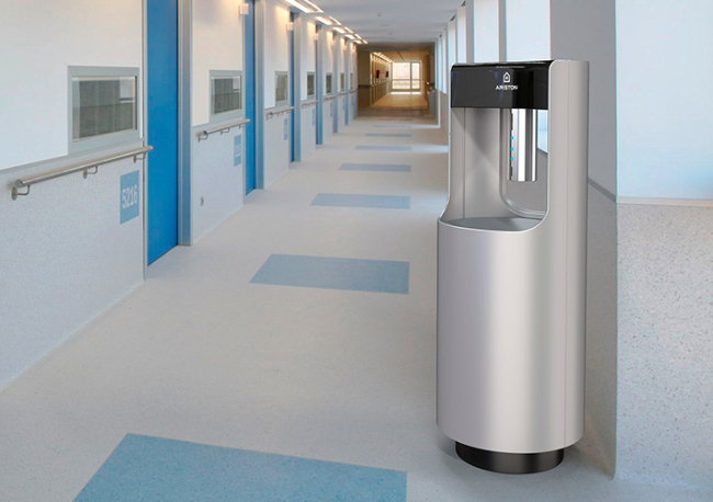 Foto Ariston Thermo Group presenta IGEA CARE, una innovadora fuente de lavado y desinfección de manos.