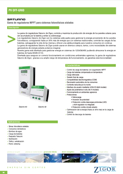 Reguladores PV Off-grid SATURNO