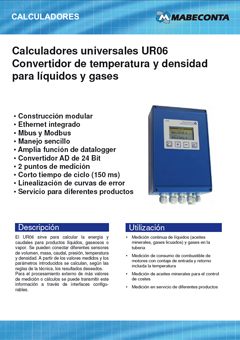 Mabeconta • Calculadores universales y Convertidor de temperatura y densidad para líquidos y gases