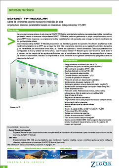 Inversores trifásicos On-grid Sunzet TP Modular