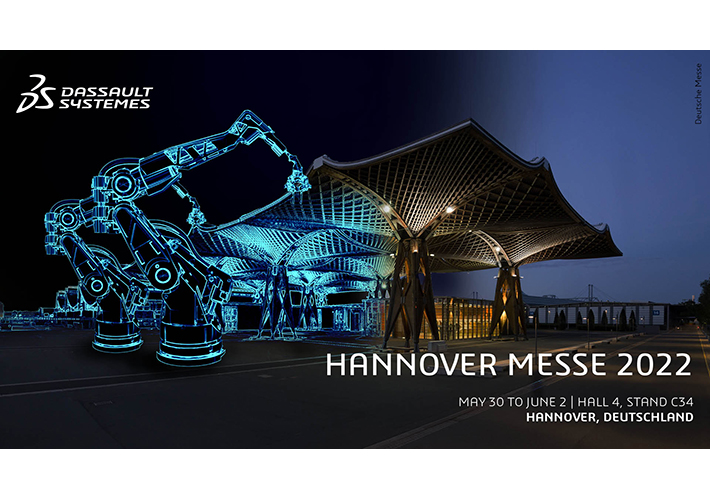 Foto HANNOVER MESSE y Manufacturing in the Age of Experience 2022: Dassault Systèmes mostrará cómo los gemelos virtuales aceleran la innovación sostenible y la fabricación del futuro.