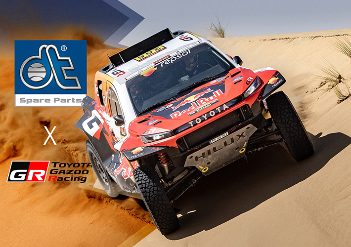 foto DT Spare Parts patrocina al Toyota Gazoo Racing Team en el W2RC 2026.
Donde la calidad se encuentra con la aventura.