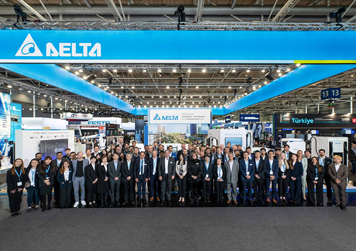 foto noticia Delta destaca soluciones de fabricación inteligente impulsadas por IA e infraestructuras energéticas como motores clave de la transformación industrial en Hannover Messe 2026.