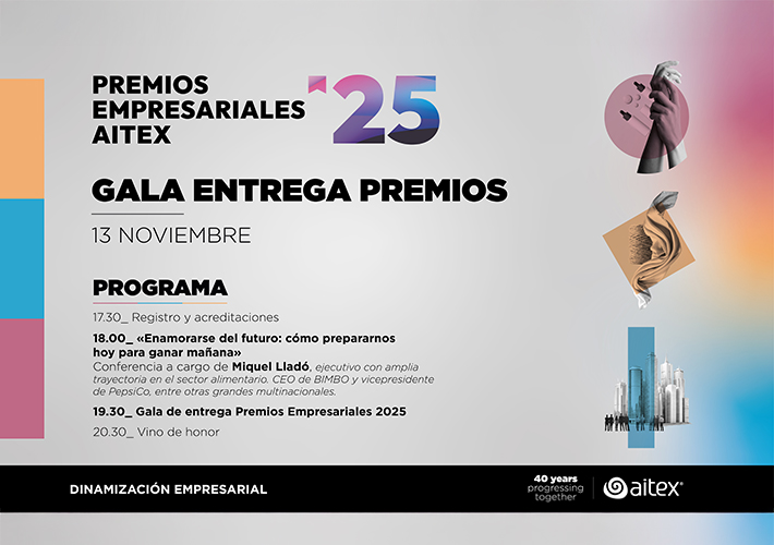 foto AITEX da a conocer a las empresas finalistas de sus Premios Empresariales 2025.