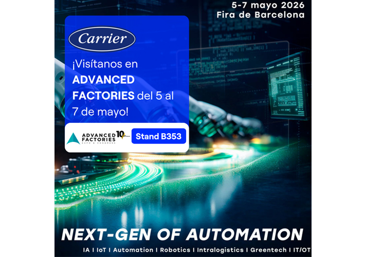 foto Carrier participará en Advanced Factories 2026 para impulsar la eficiencia energética en la industria.