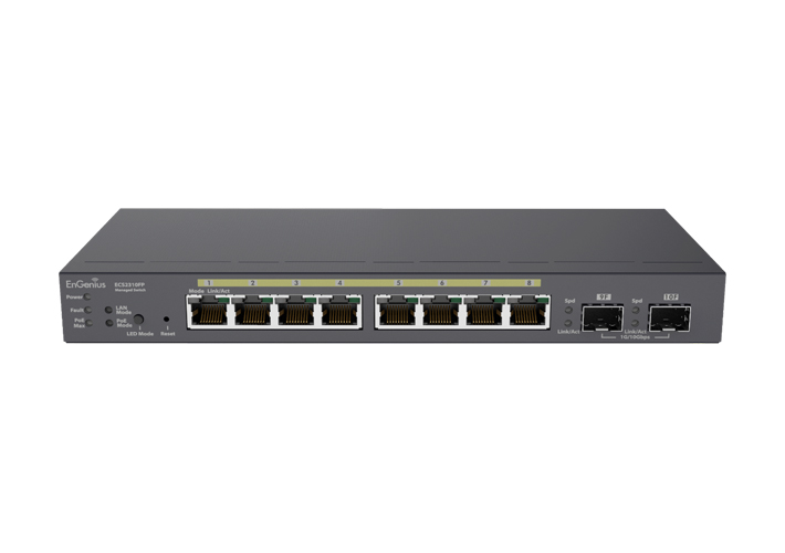 foto EnGenius impulsa las redes empresariales multigigabit en el borde con el nuevo ECS2310FP L2+, el todoterreno compacto del acceso multigigabit.