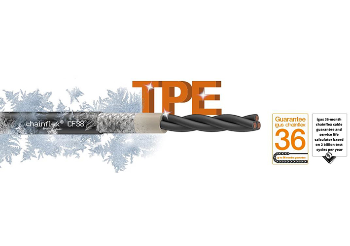 foto Cable de motor de alta gama CF38. Protección contra heladas gracias al revestimiento exterior de TPE.