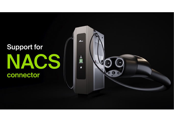 foto Power Electronics anuncia la adopción del conector NACS en su línea de cargadores de vehículos eléctricos.