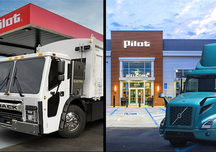 Foto Volvo Group and Pilot Company to create partnership for charging network in North America.
