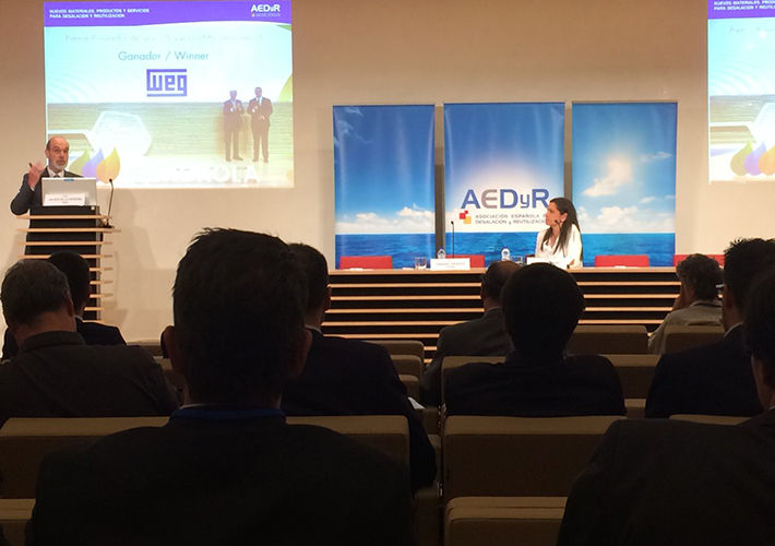 foto noticia WEG participa en la III Jornada sobre ‘Nuevos Materiales, Productos y Servicios para Desalación y Reutilización’ organizado por AEDyR.