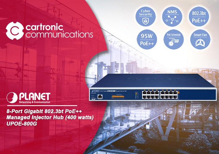 Foto Planet UPOE-800G, fácil implementación de una red Gigabit PoE++