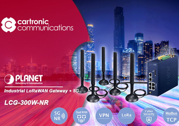 Foto Planet LCG-300-NR, gateway celular industrial LoRaWAN 5G NR