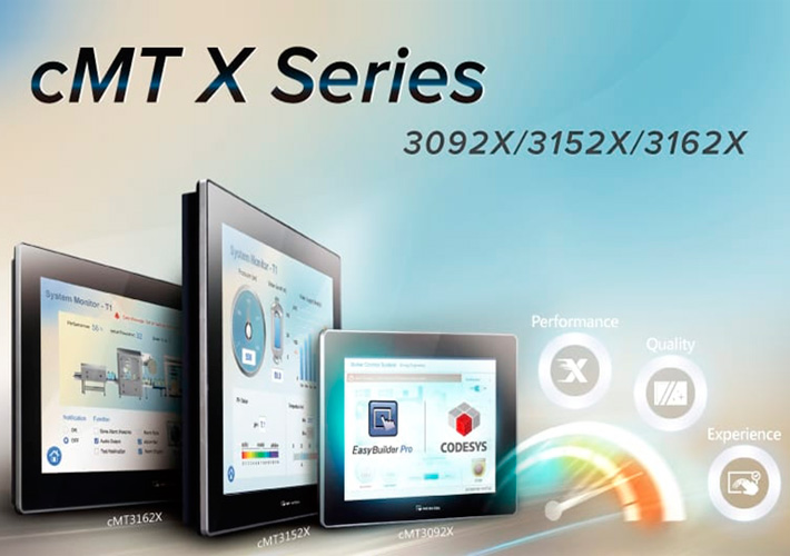 foto noticia Weintek presenta la serie de HMI Industriales cMT X, que cuenta con el procesador más potente pudiendo superar los desafíos más difíciles de una HMI de alta velocidad.