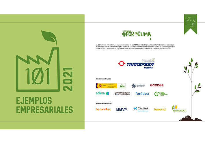 Foto Transfesa Logistics, reconocida como uno de los 101 Ejemplos Empresariales #PorElClima.
