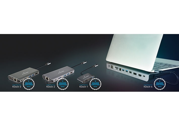 foto noticia Kramer presenta sus estaciones de acoplamiento multipuerto USB-C de la familia KDock.