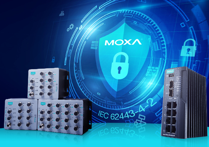 foto Moxa obtiene la primera certificación IEC 62443-4-2 del mundo para enrutadores seguros industriales.