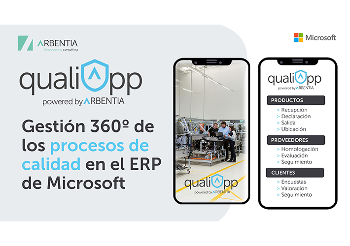 Foto ARBENTIA crea qualiApp, una aplicación en la nube para la gestión 360º de los procesos de calidad.