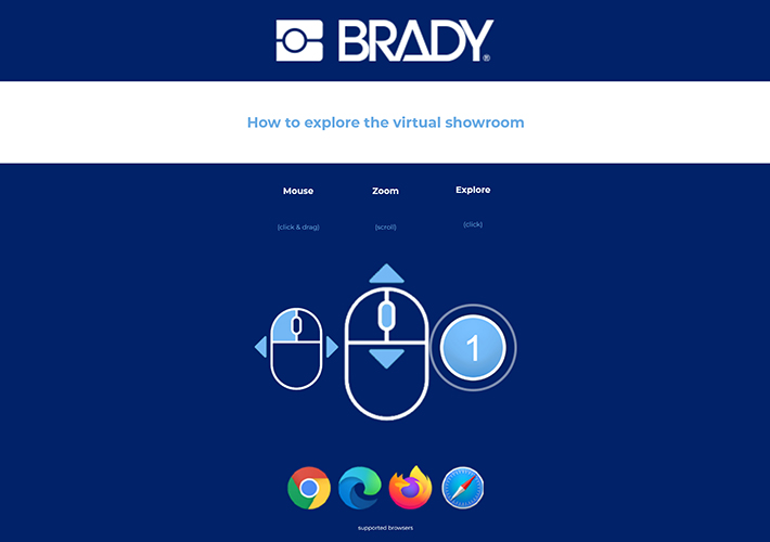 Foto Brady presenta su oferta de productos y servicios en un “showroom” virtual.