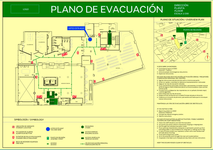 Foto Planos de evacuación UEA