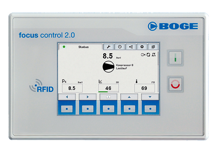 Foto  AIRE COMPRIMIDO. CONTROL DE INSTALACIONES •  Controlador focus 2.0 de BOGE