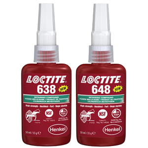 Imagen Retenedores Loctite 638 y 648 con mayor resistencia térmica y mayor tolerancia a aceites.